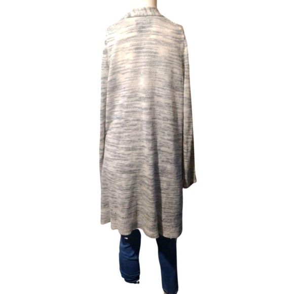 Michael Stars Cardigan Long Light Weight with Pockets Gray White Tan Size XS - Picture 4 of 7